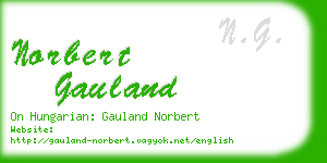 norbert gauland business card